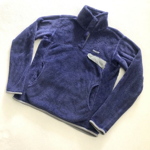 Patagonia Women HDX Purple Gray Retool Snap T Fleece Jacket Pullover Top 25441 S - Picture 12 of 12